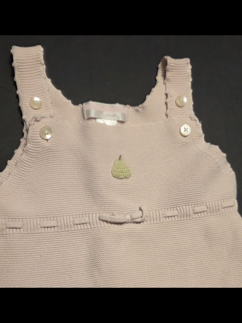 Janie and Jack Pale Pink Knit Overalls Size 12-18m - Picture 4 of 8
